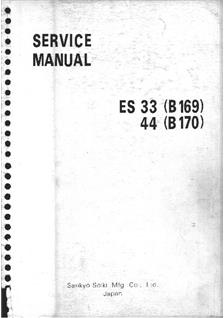 Sankyo ES 44 manual. Camera Instructions.